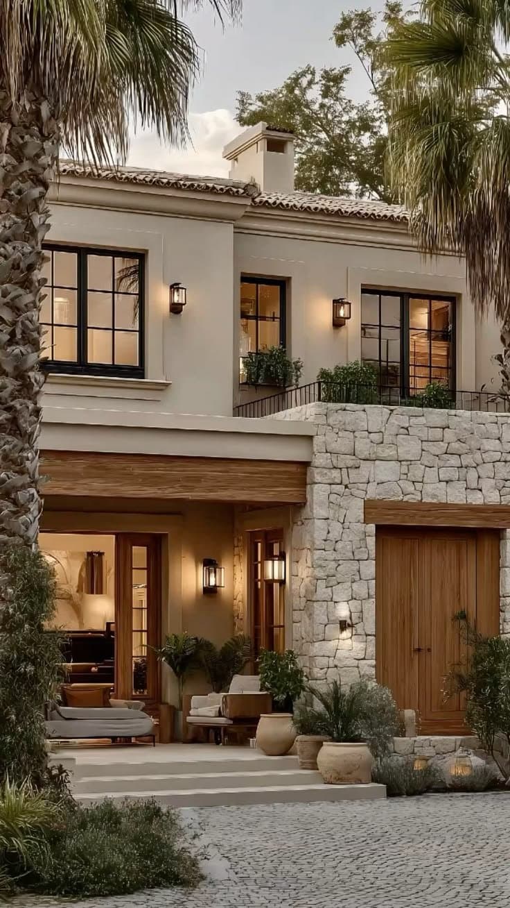 An Ubuntu Eco Gardens home concept blending natural stone and warm timber